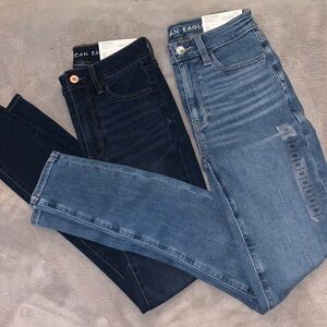 Bundle: 2 pairs of American Eagle Super High Rise Jeggings
